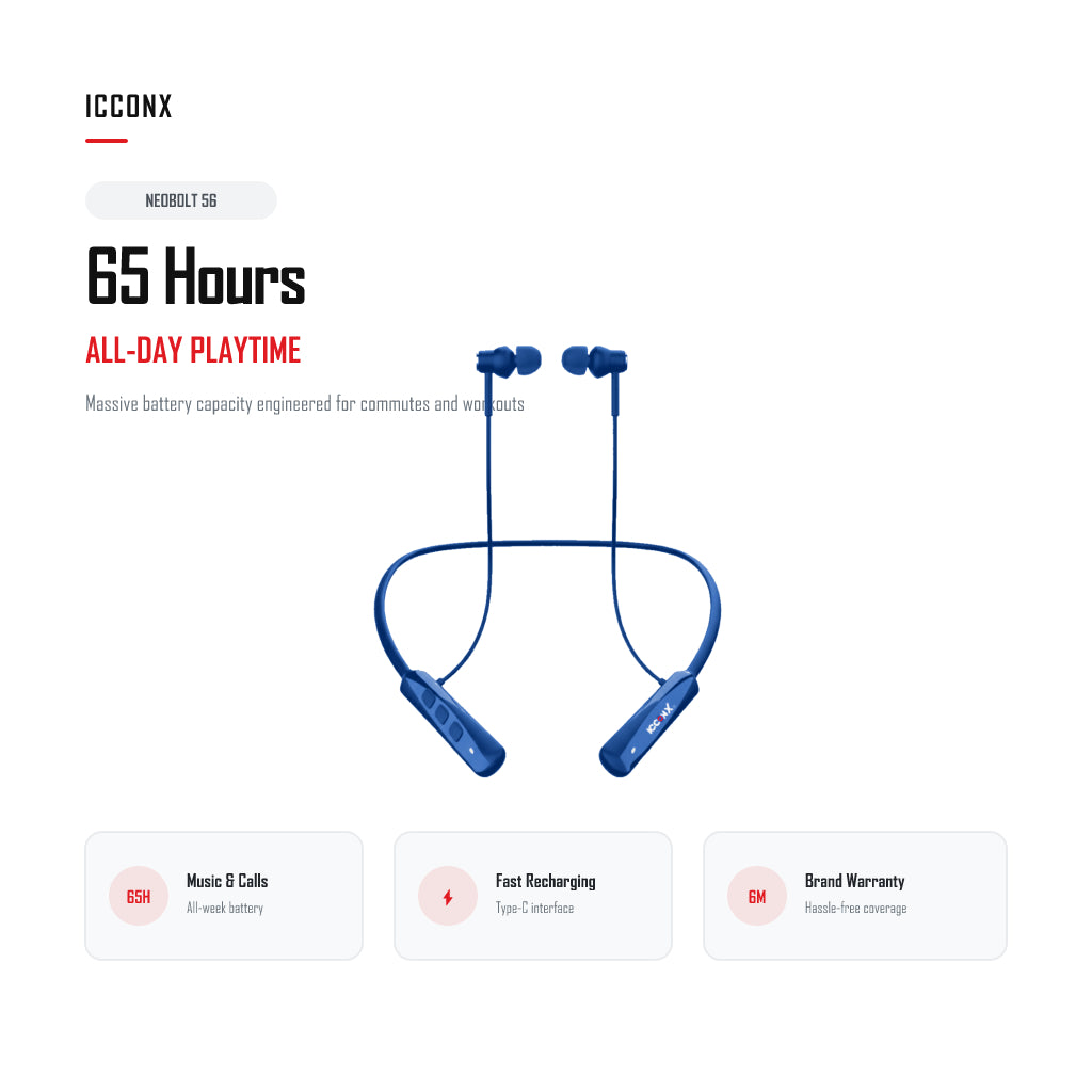 65 Hours Playtime All-Day Battery